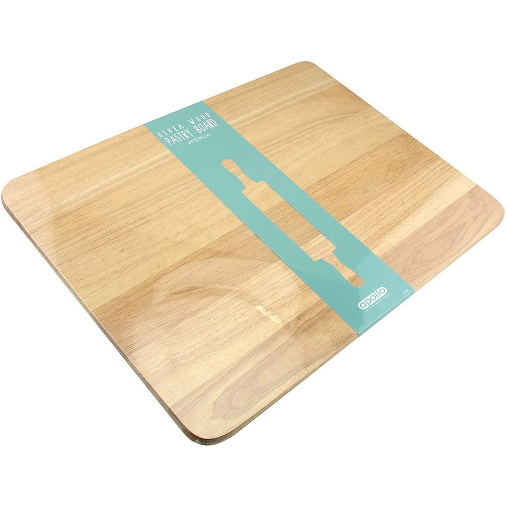 Apollo Hevea Wood Large Pastry Board 45 x 35 cm Mixles Home Garden