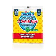 Minky Super Absorbent Soak Up Antibacterial Cleaning Cloths Pack 2 