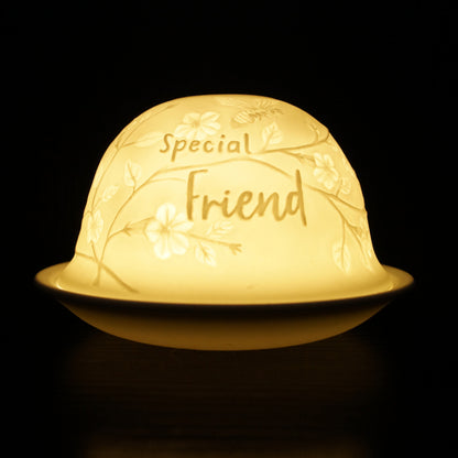 Nordic Lights Candle Holder Shade With Plate - Special Friend