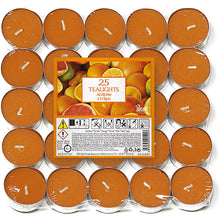 Scented Tea Lights Candles Pack of 25 - Citrus