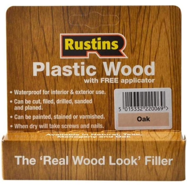 Rustins Plastic Wood 30g - Oak