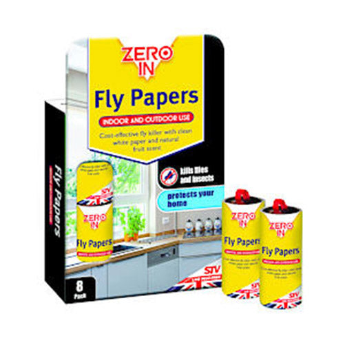 Zero In Fly Papers 8 Pack