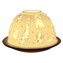 Nordic Lights Candle Holder Shade With Plate - Dog Pattern