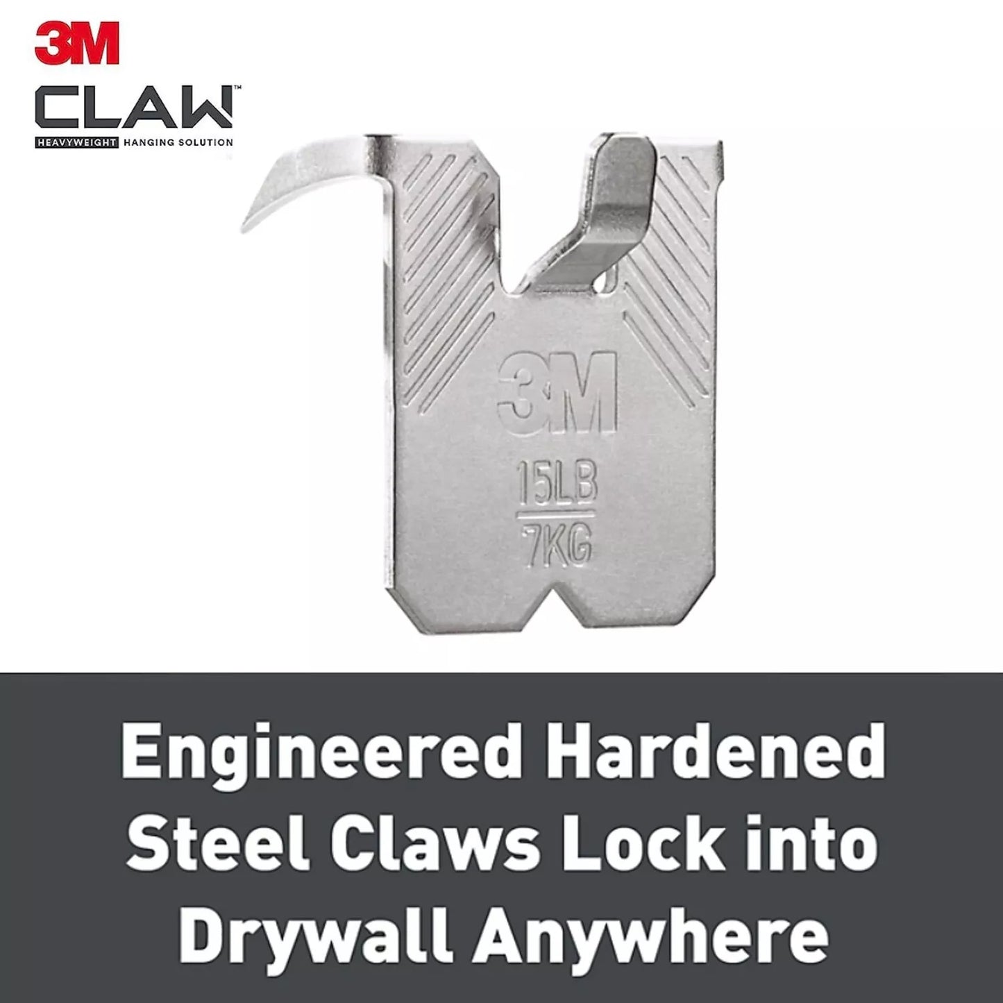 3M CLAW Drywall/Plasterboard Picture Hangers 7kg 2 Pack