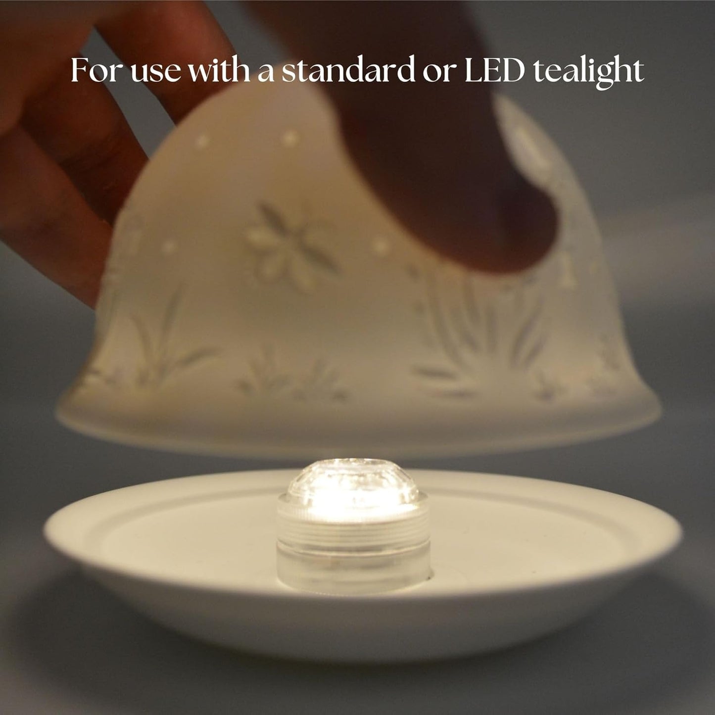 Nordic Lights Candle Holder Shade With Plate - Star With Cutout