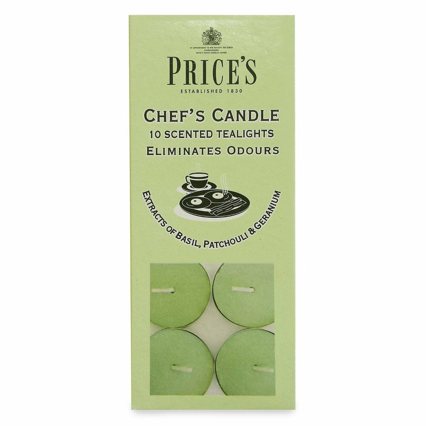 Odour Eliminating Chef's Scented Tealights Candles - Neutralises Cooking Smells - Pack of 10