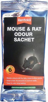 Rentokil Mouse & Rat Odour Sachet - Ideal under floorboards or behind walls