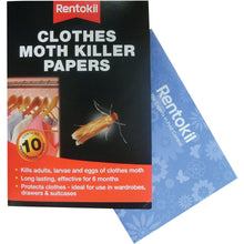 Rentokil Clothes Moth Killer Papers Pack of 10