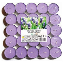 Scented Tea Lights Candles Pack of 25 - Lavender