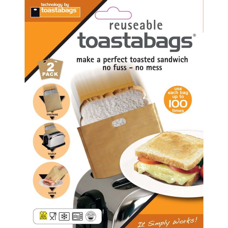 Reusable Toastabags (2 Bags) (Use 100 times)