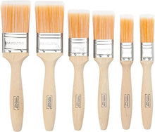 Hamilton Fine Tip Flat Paint Brushes 6 Pack