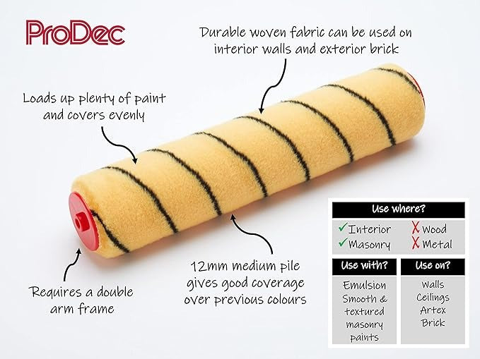 ProDec Medium Pile Paint Roller Sleeve 12" x 1.75"