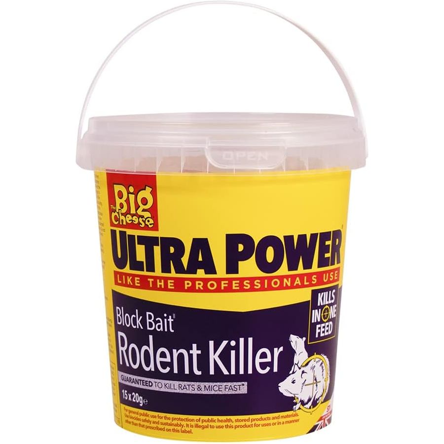 The Big Cheese Ultra Power Block Bait Rodent Killer (15x20g) STV568