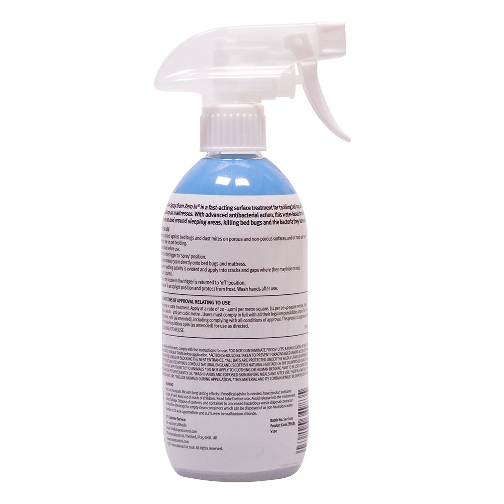 Zero In Bed Bug & Dust Mite Killer Spray 500ml