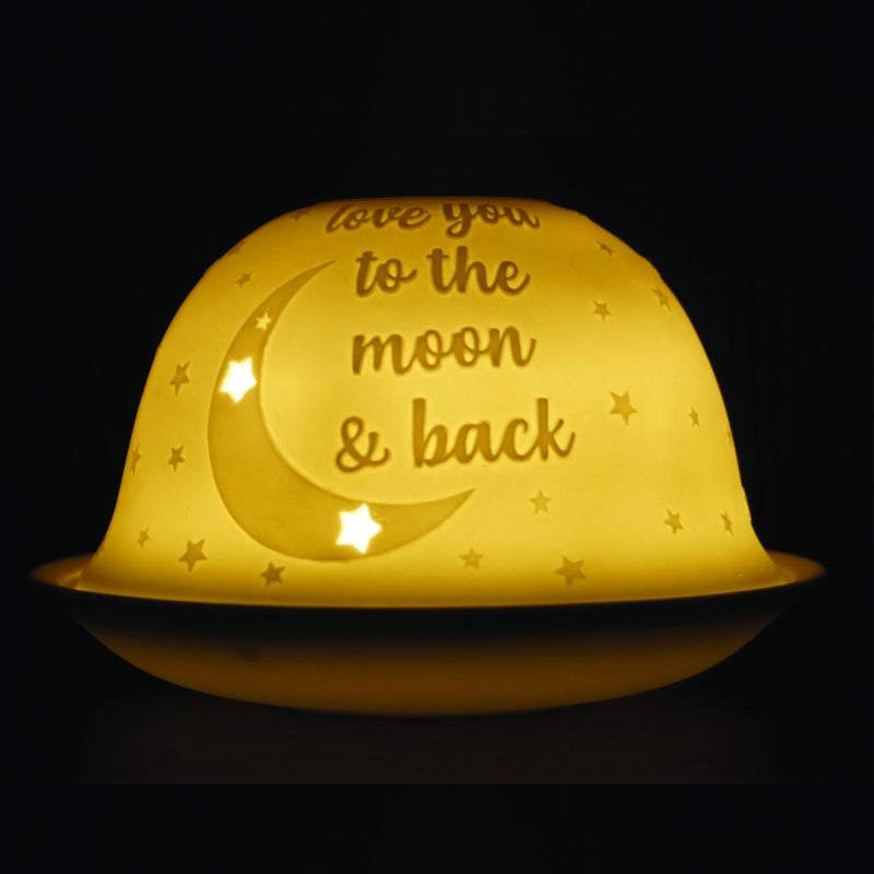 Nordic Lights Candle Holder Shade With Plate - Love You To The Moon & Back