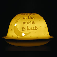 Nordic Lights Candle Holder Shade With Plate - Love You To The Moon & Back