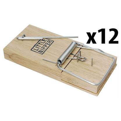 Little Nipper Traditional Wooden Mouse Trap - Pack of 12