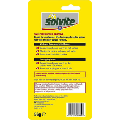 Solvite Wallpaper Repair Adhesive Standard Tube 56g