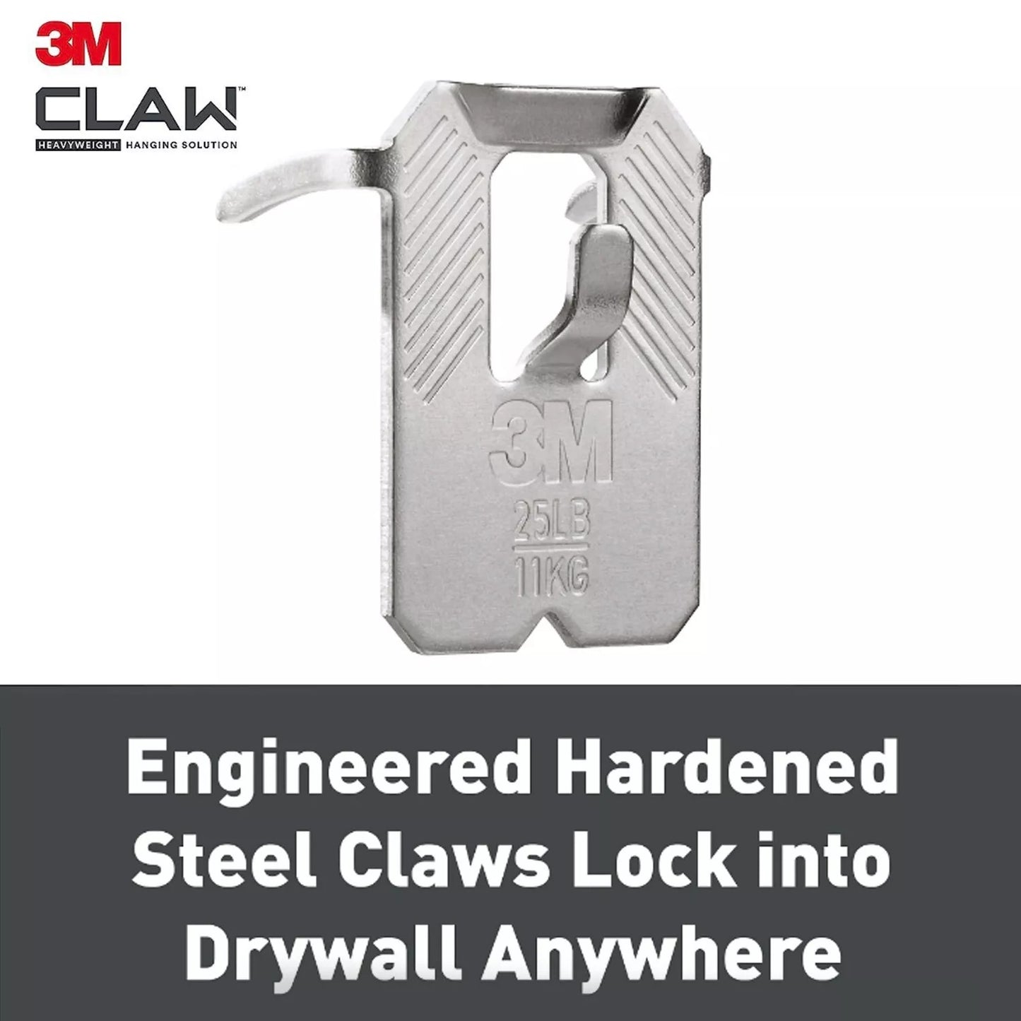 3M CLAW Drywall/Plasterboard Picture Hangers 11kg 2 Pack