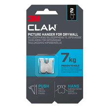 3M CLAW Drywall/Plasterboard Picture Hangers 7kg 2 Pack