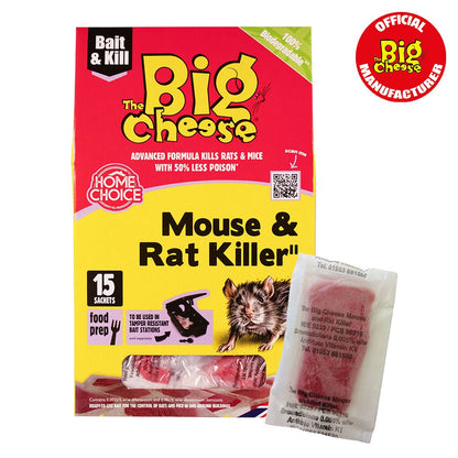 The Big Cheese Mouse & Rat Killer Pasta Sachets - 15 Pack