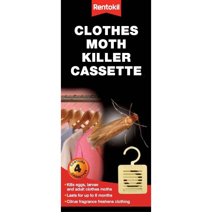 Rentokil Clothes Moth Killer Cassette Pack 4