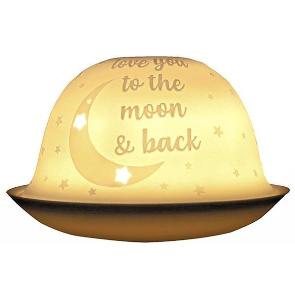 Nordic Lights Candle Holder Shade With Plate - Love You To The Moon & Back