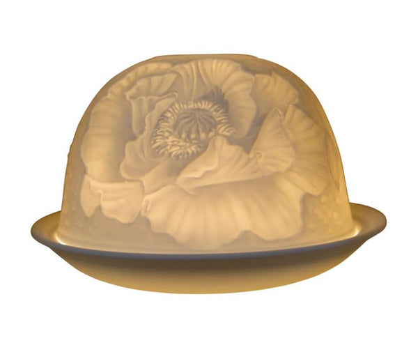 Nordic Lights Candle Holder Shade With Plate - Poppies