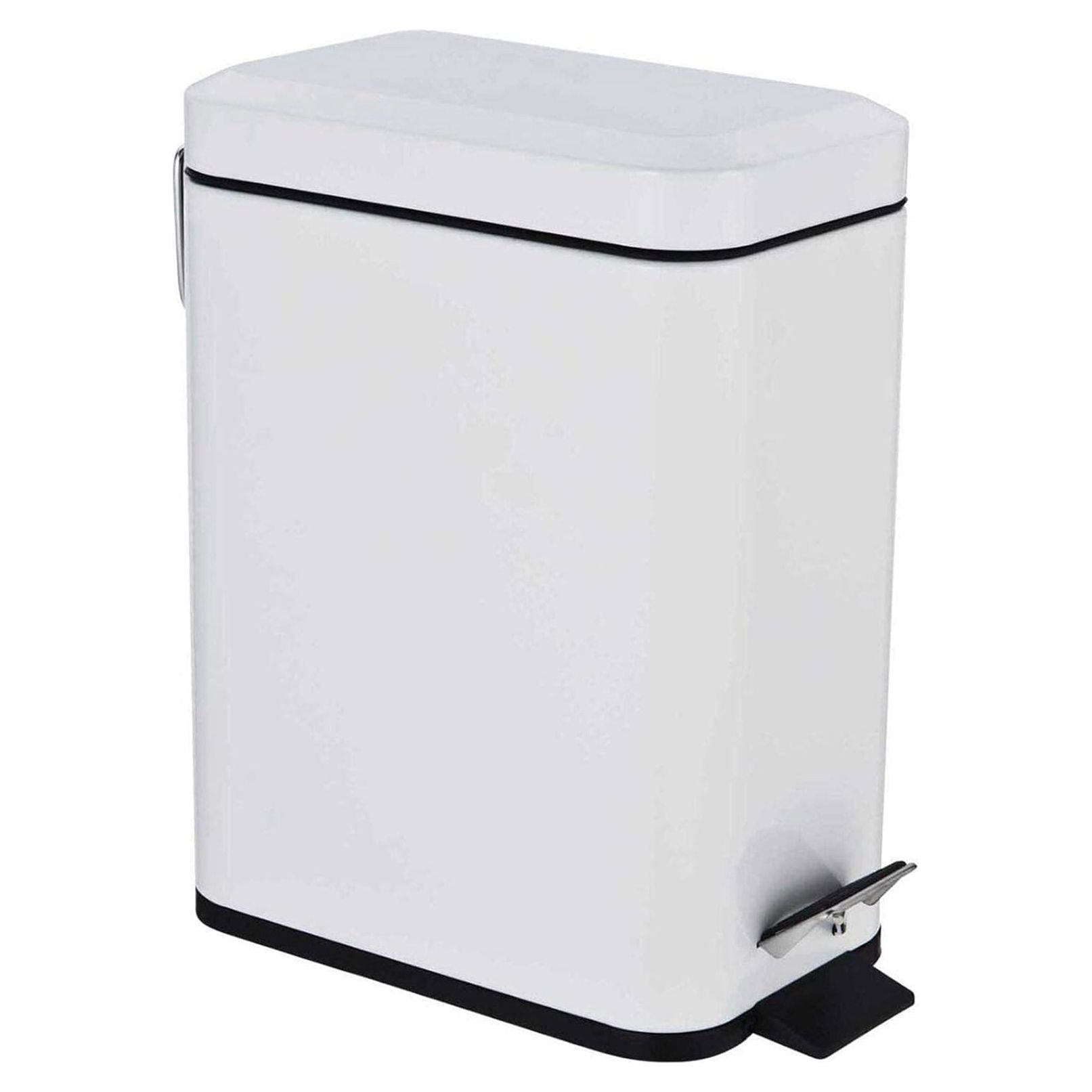 Blue Canyon Axus Rectangle Pedal Bin 5 Litre - White