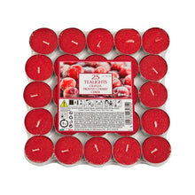 Scented Tea Lights Candles Pack of 25 - Frosted Cherry