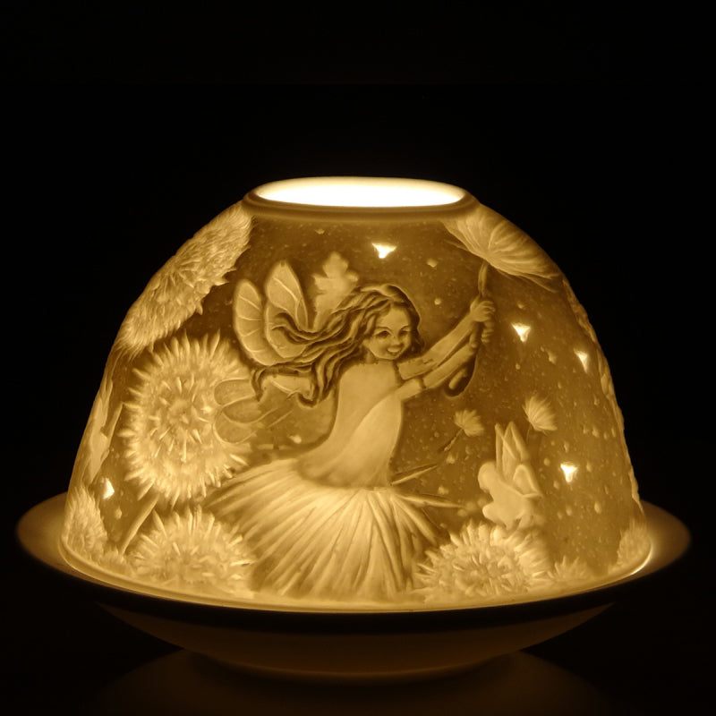 Nordic Lights Candle Holder Shade With Plate - Fairy & Flower