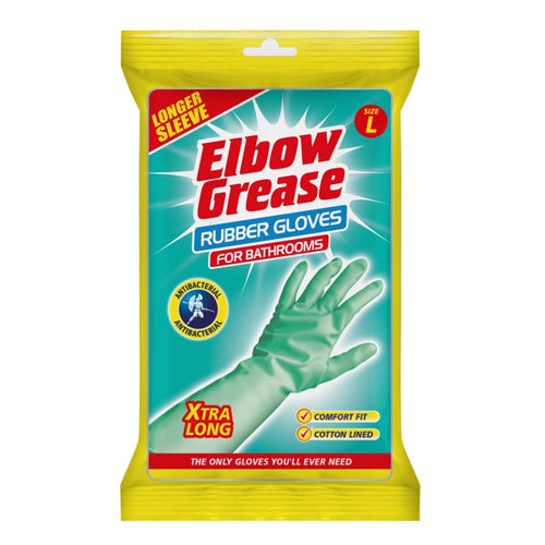 Elbow Grease Anti-Bacteria Bathroom Cleaning Gloves - Large