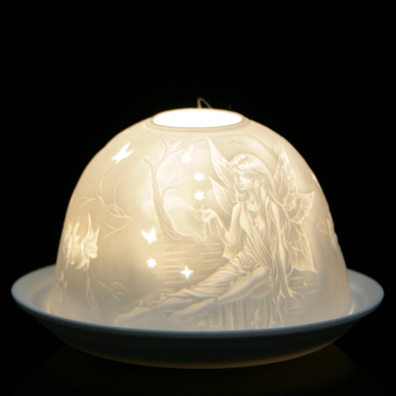 Nordic Lights Candle Holder Shade With Plate - Fairy