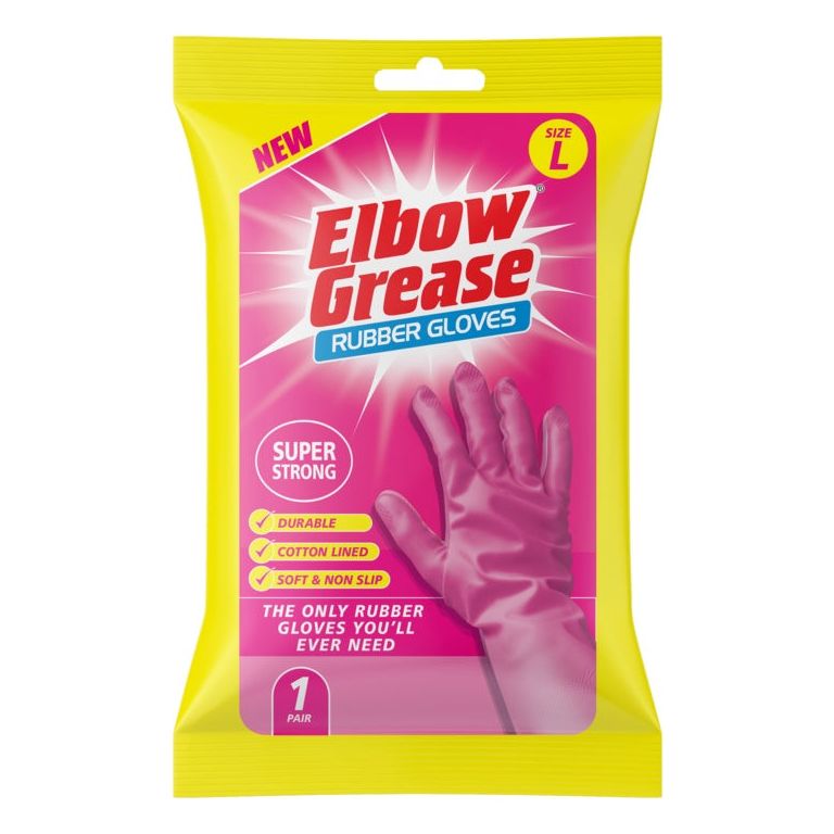 Elbow Grease Super Strong Rubber Gloves - Large