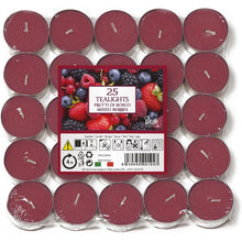 Scented Tea Lights Candles Pack of 25 - Mixed Berries