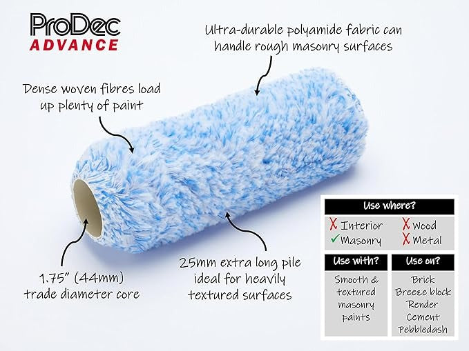 ProDec Advance Heavy Duty Paint Roller Sleeve 9" x 1.75" 