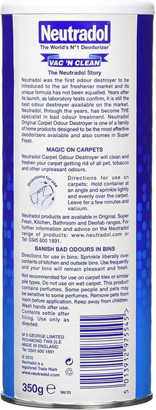 Neutradol Carpet Freshener & Deodorizer 350g - Original