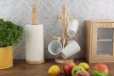 Apollo Beech Wood Kitchen Towel Holder & Mug Tree - Natural