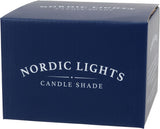 Nordic Lights Candle Holder Shade With Plate - Coloured Butterflies