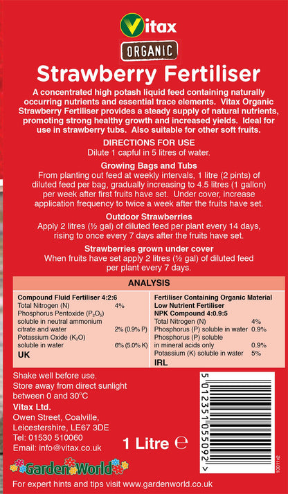 Vitax Organic Strawberry Fertiliser 1 Litre