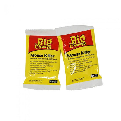 The Big Cheese Mouse Killer Grain Bait Sachets 3 Pack