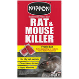 Nippon Rat & Mouse Killer Fresh Bait Rodenticide Sachets 15 x 10g