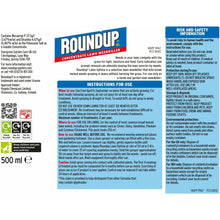 Roundup Concentrate Lawn Weedkiller No Glyphosate 500ml