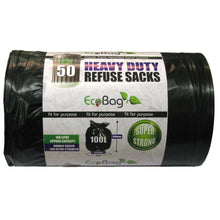 Eco Bag Heavy Duty Bin Liners 100L Black - Roll of 50