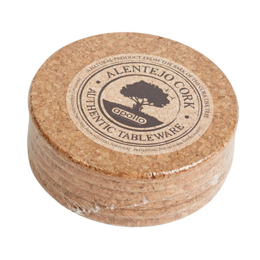 Apollo Round Cork Coasters Set of 6