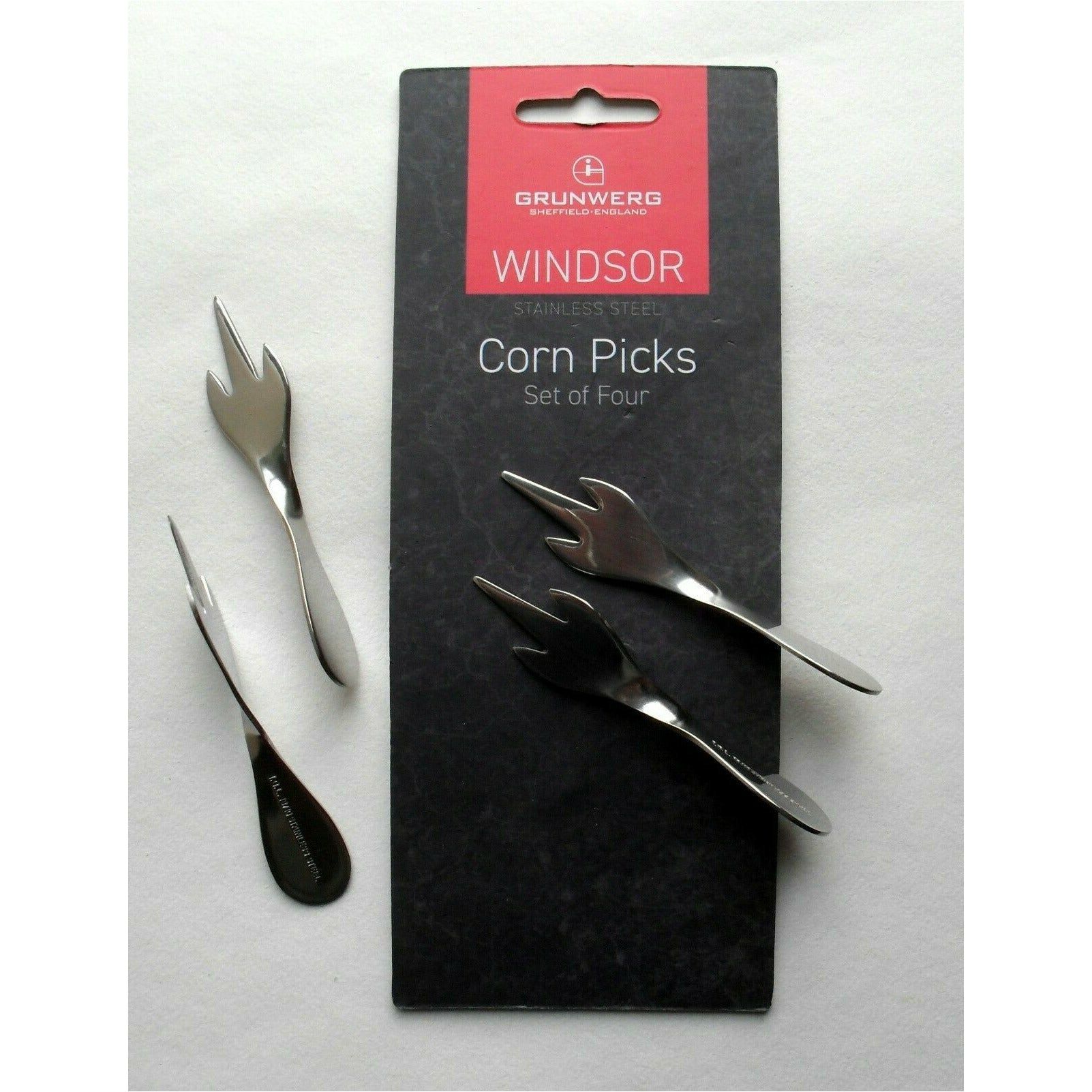 Windsor Stainless Steel Corn Picks 4 Pack