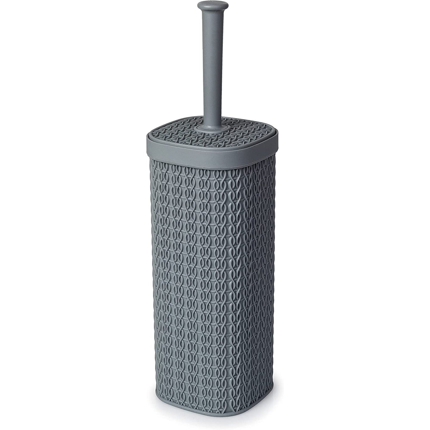 Blue Canyon Lace Design Toilet Brush & Holder Grey