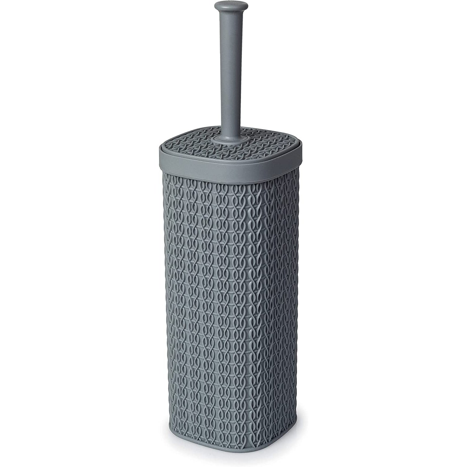 Blue Canyon Lace Design Toilet Brush & Holder Grey