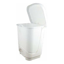 TONTARELLI Small Plastic White Pedal Bin 8 Litre