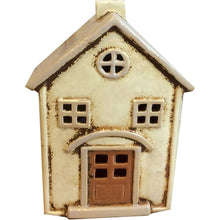 Village Pottery Large Beige House Tealight Holder